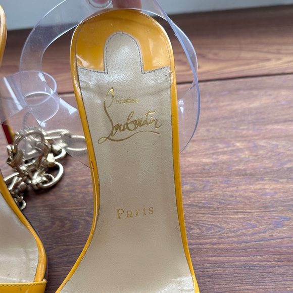 Christian Louboutin Yellow Heeled Sandals - Picture 3 of 7